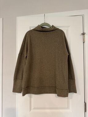 Olive Cowl Neck Sweater - Women's Turtleneck